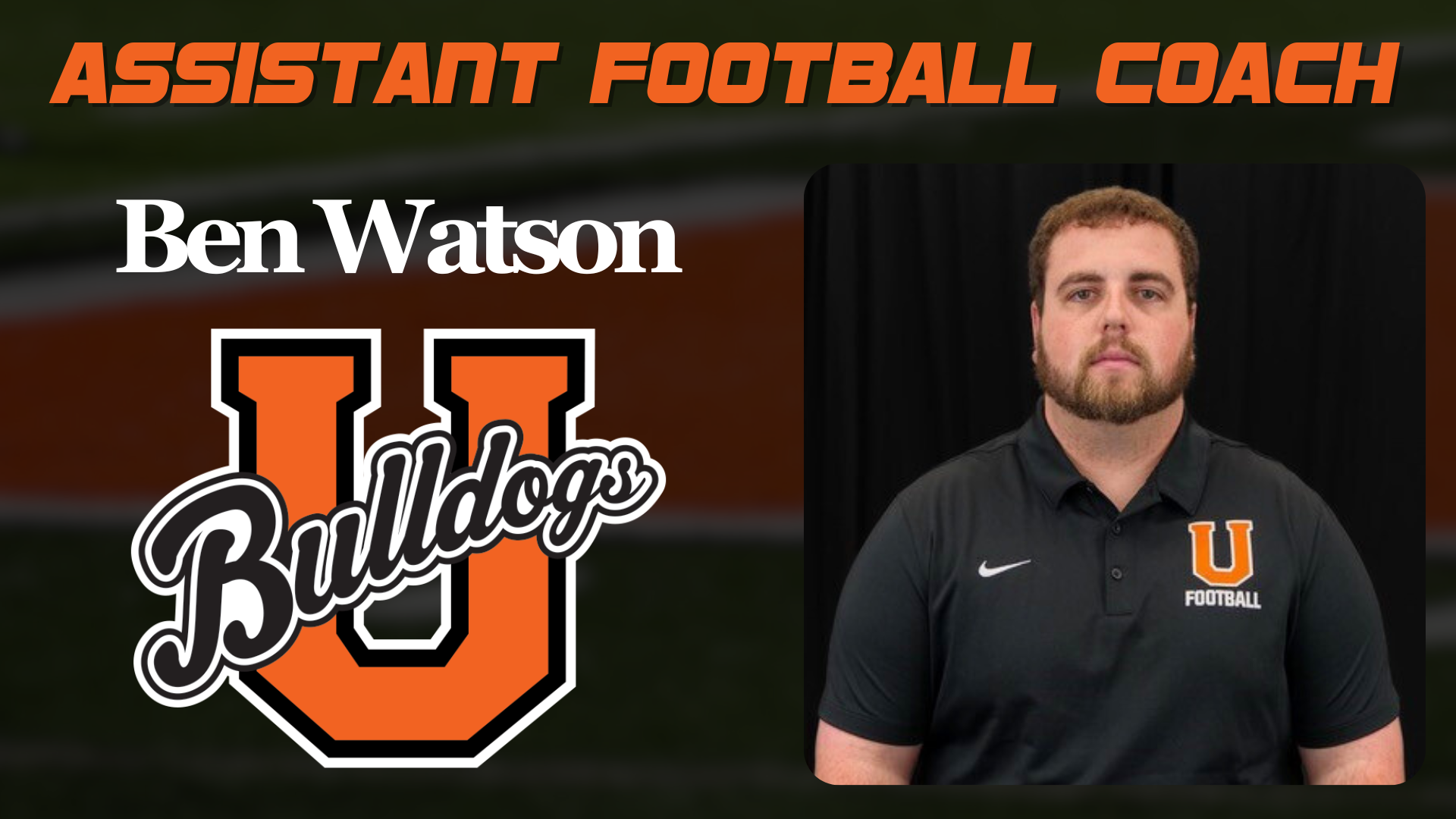 Ben Watson returns to Union football coaching staff