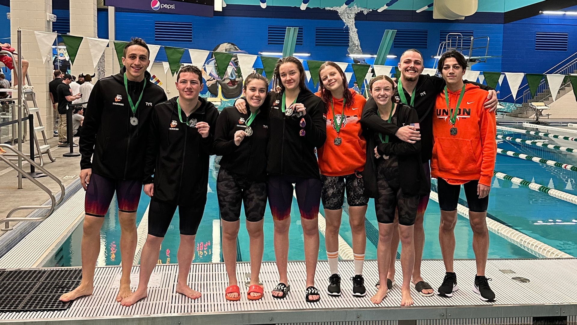 Union women&rsquo;s swimming and diving places third at AAC Championships