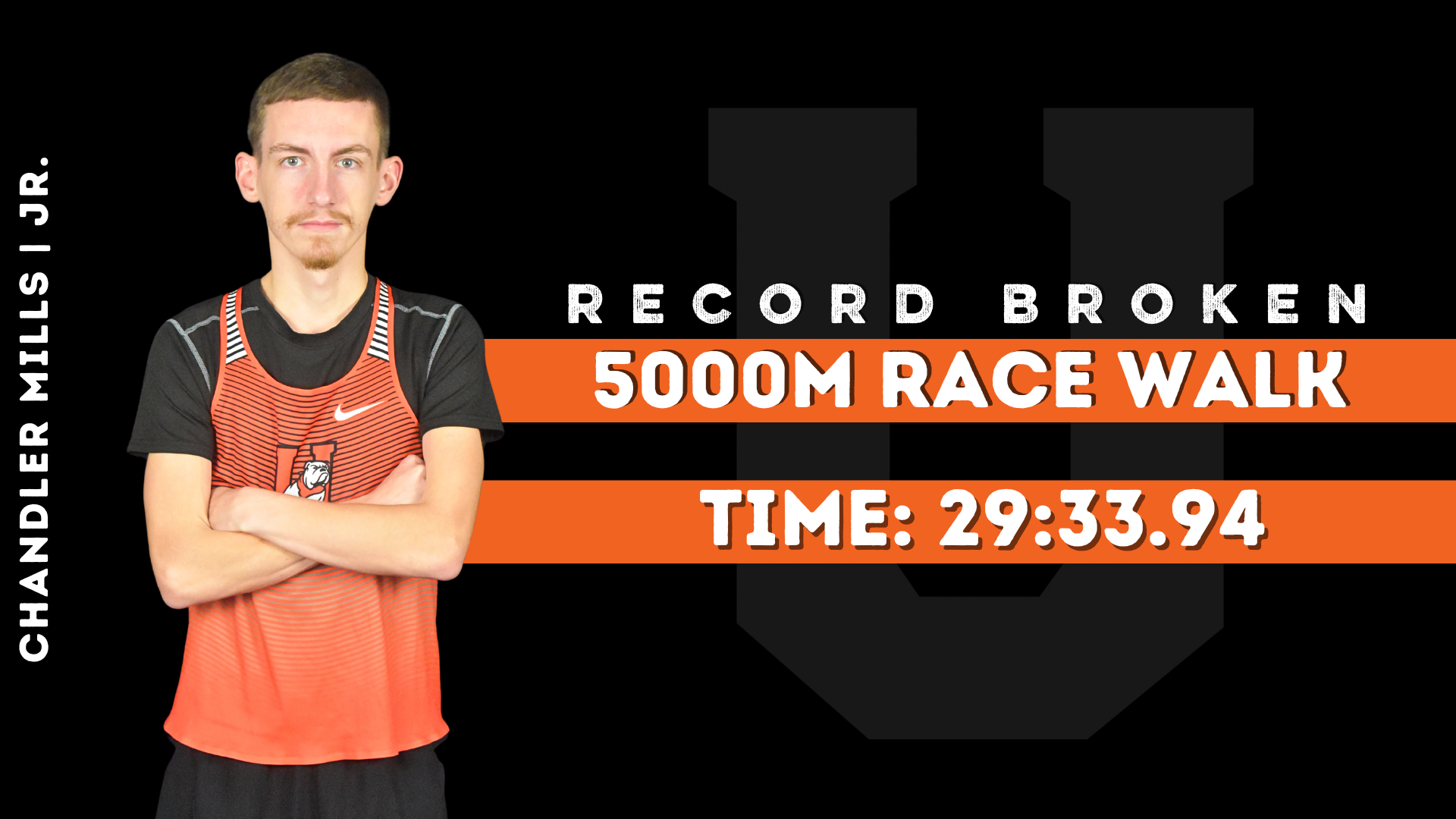 Mills breaks 5000m race walk school record
